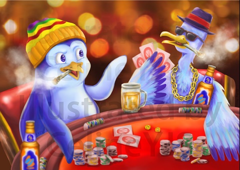 Gambling between birds