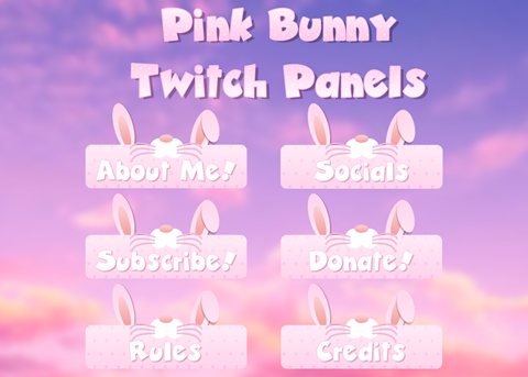 Now Available: Pink Bunny Button Panels