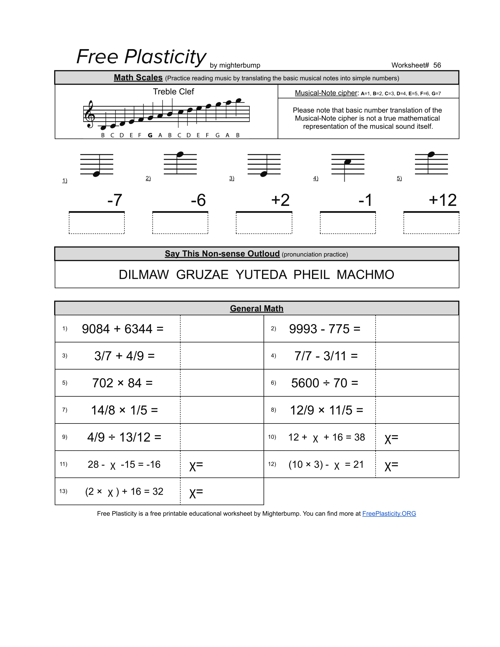 Worksheet 56