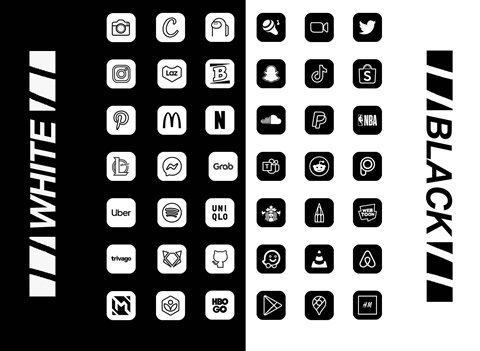 ios and android 360+ black and white Icon Pack - GabrielV's Ko-fi Shop ...