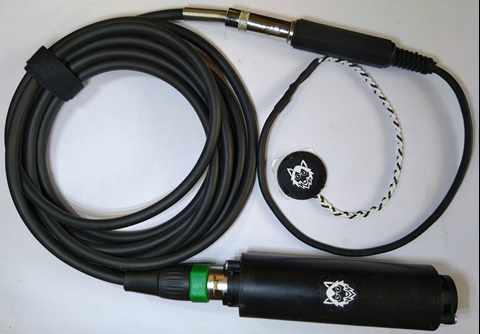 'Portable" contact mic + preamp assembly