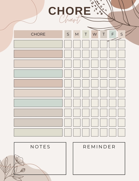 Free Printable Chore Chart 