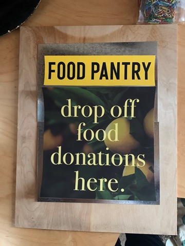 New Signage for the Food Pantry!