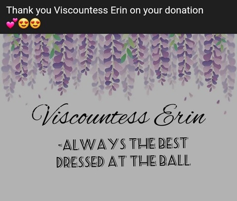 Thank you Viscountess Erin