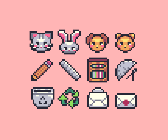 Design pixel art icons for streams or discord by Skyefire