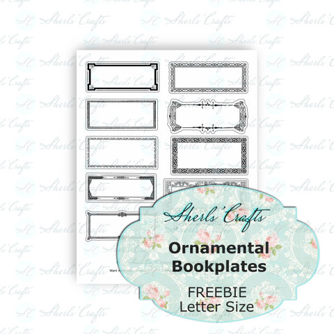 Ornamental Bookplates FREEBIE - US Letter Size - Sherls's Ko-fi Shop ...