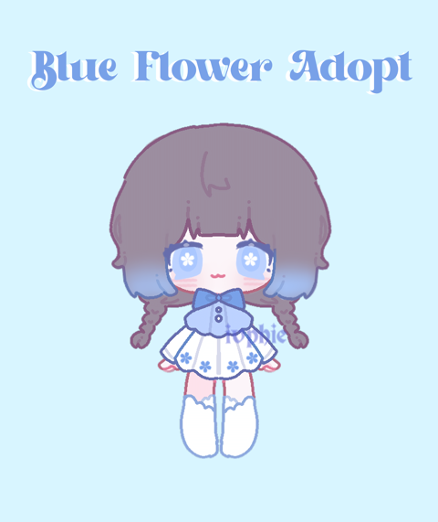 blue flower adopt