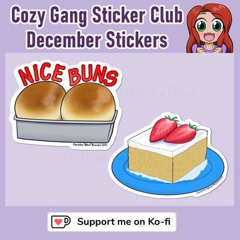 December Cozy Gang Sticker Club Stickers!