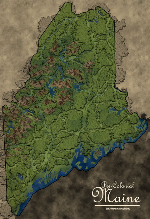 Pre-Colonial Maine Map