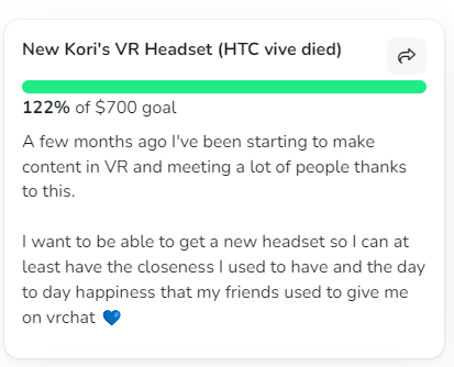 New Kori's VR Headset goal done!