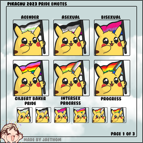 Trans Pikachu sticker from Queerest Gear came in! : r/traaaaaaannnnnnnnnns