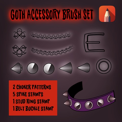 NEW Brush Pack: Goth Accessory