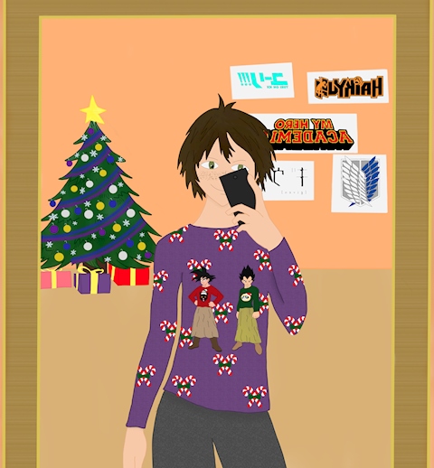 Yamaguchi Tadashi in his ugly Christmas sweater 