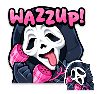 Scream Ghostface Girly Sticker. 