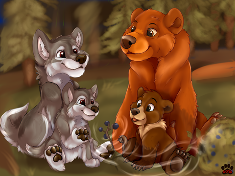 Brother bear and wolf brothers