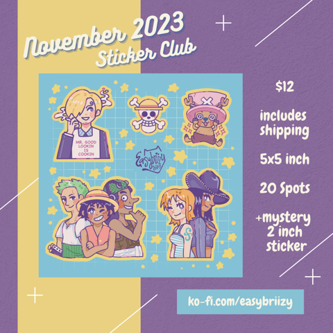 November 2023 Sticker Club!
