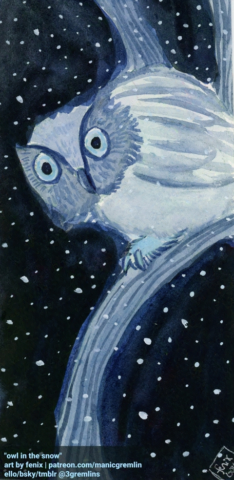 Owl In the Snow