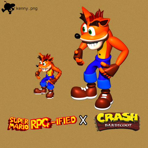 Super Mario RPG-ified: Crash Bandicoot