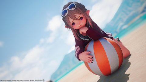 Cute Beach ball pose