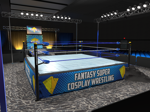 Fantasy Super Cosplay Wrestling arena on VRChat!