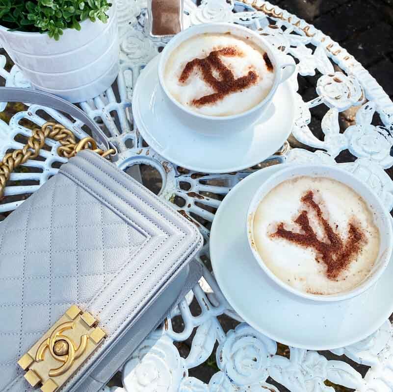 Lux Coffee Stencil - Letter L & V