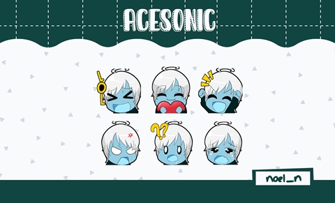 Twitch emotes commissioned by Acesonic
