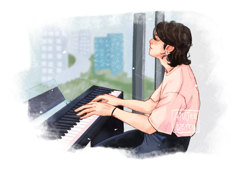 POV: you painted your idol playing the piano. 💜  
