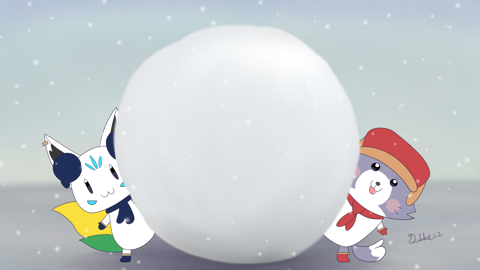 Sconbu and Miofa Beeg Snowball