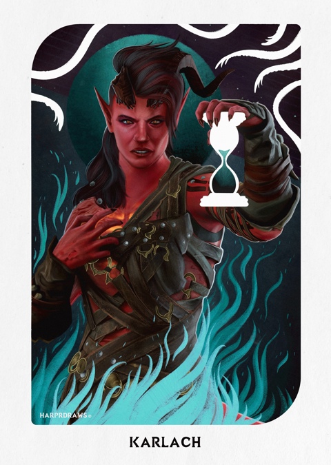 Public preview of my Karlach tarot card!