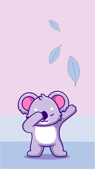 Cute koala with bubble tea cartoon, vector illustration 6936458