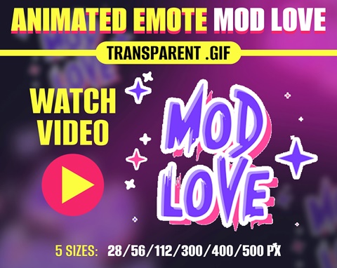 Bubble Mod Love Twitch Emote Mod Love Text Discord Emote 