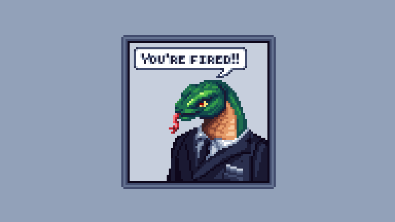 Reptilian boss