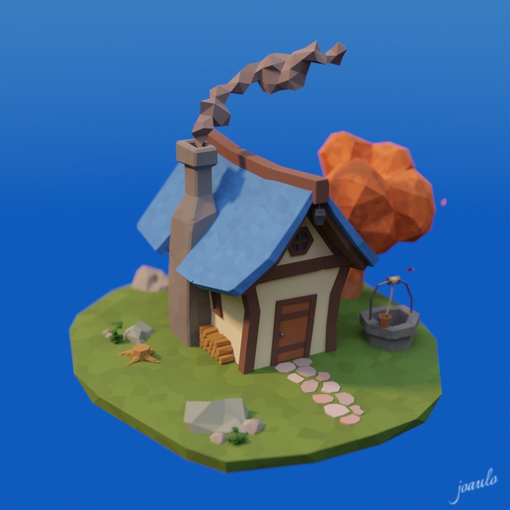 Low-Poly Cottage Day & Night