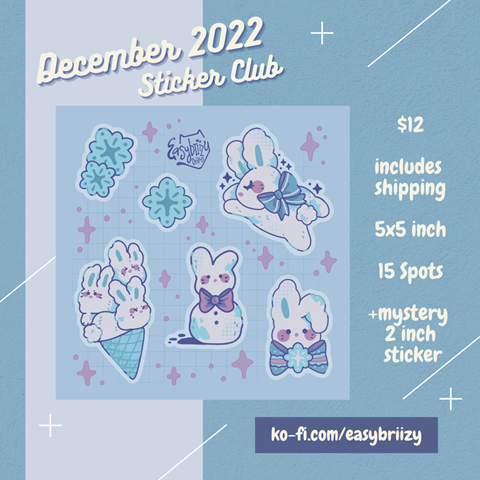 December 2022 Sticker Club!