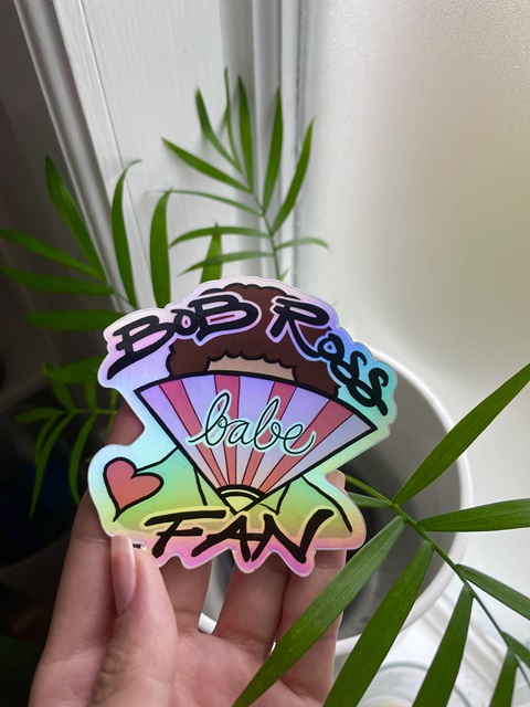 *NEW* BRB Sticker (1) - Holographic - bob ross babe ♡'s Ko-fi Shop - Ko ...