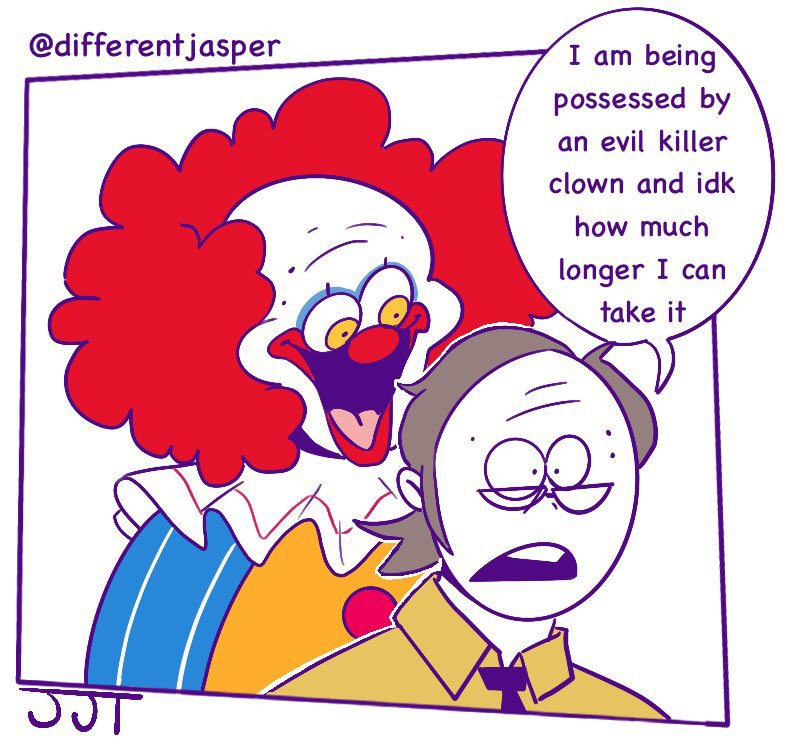 spooky month Mr clown theory art