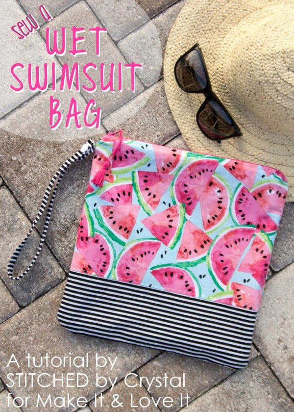 Sew A Wet Swimsuit Bag FREE sewing tutorial