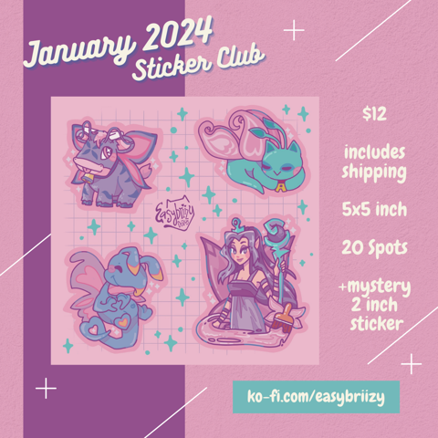 January 2024 Sticker Club!