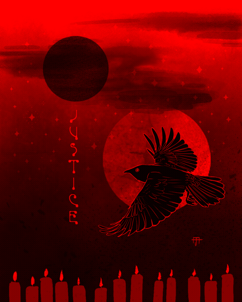 Crow and the Red Sky