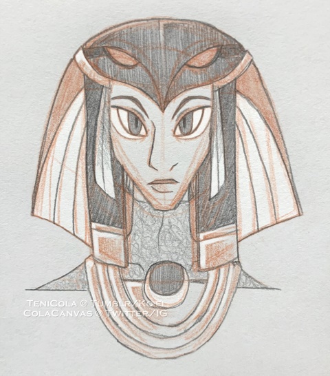 Sketch -- Thoth Headdress