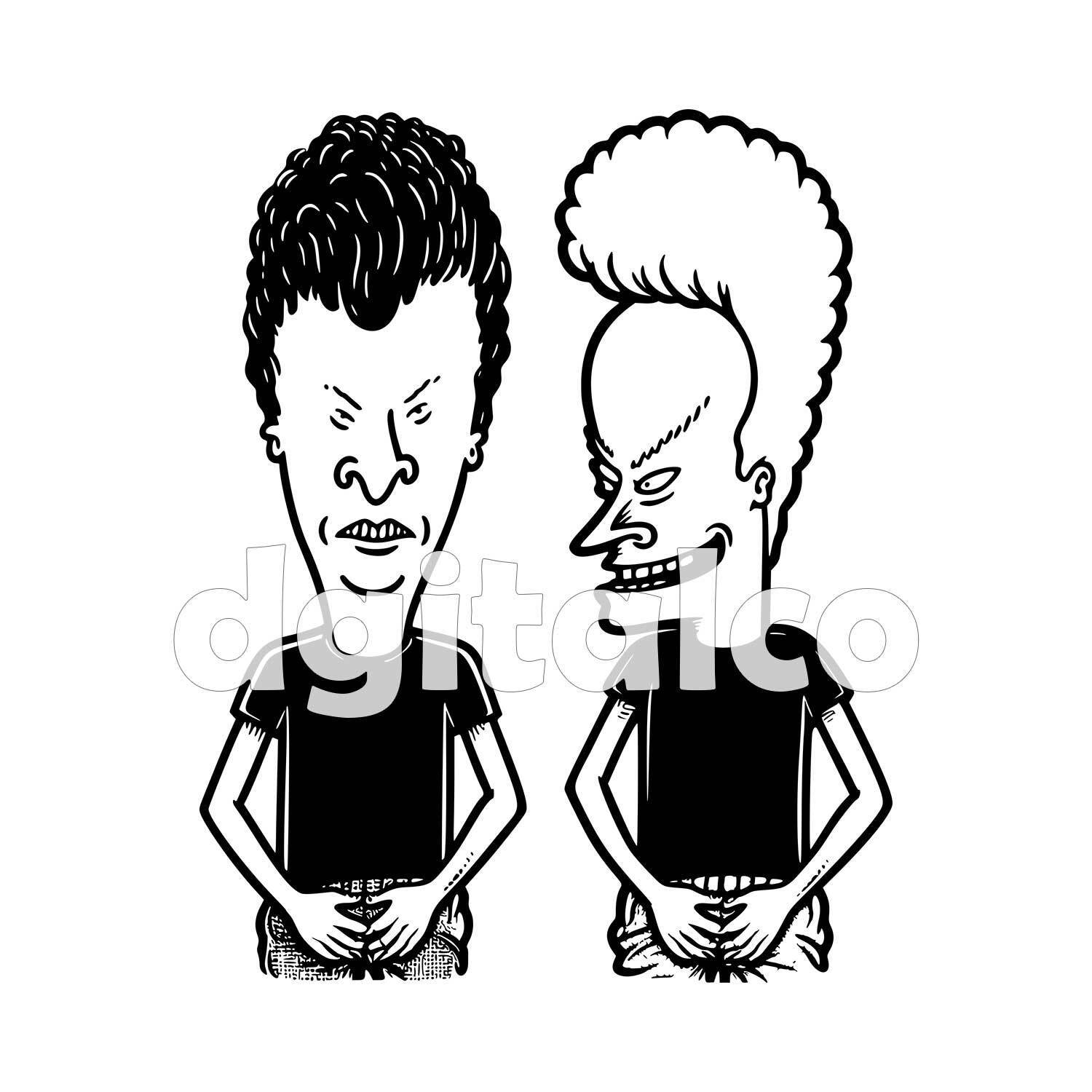 Beavis and Butt-head Vector Art – Funny Cartoon Illustration Pack | SVG ...