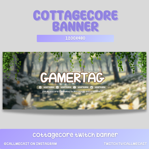 Cottagecore banner - CallMeCait's Ko-fi Shop - Ko-fi ️ Where creators ...