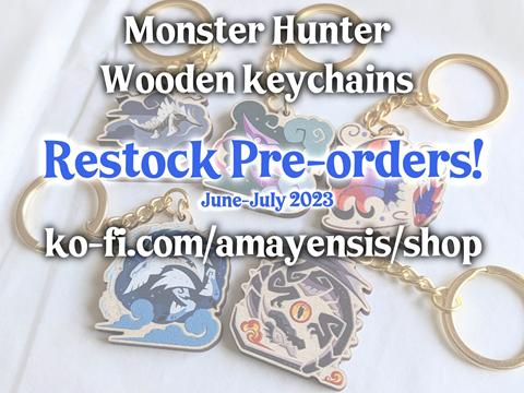 PRE-ORDERS OPEN for MH Wooden keychains