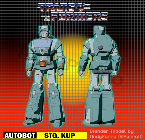 Transformers G1 Sergeant Kup (3D Blender Model 