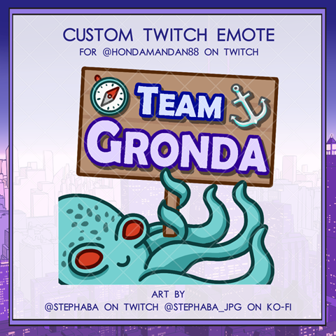 Custom Twitch Emote | Team Gronda