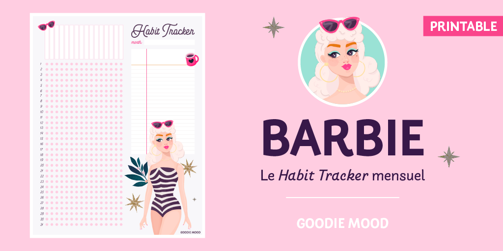 Un habit tracker Barbie à imprimer gratuitement ! 