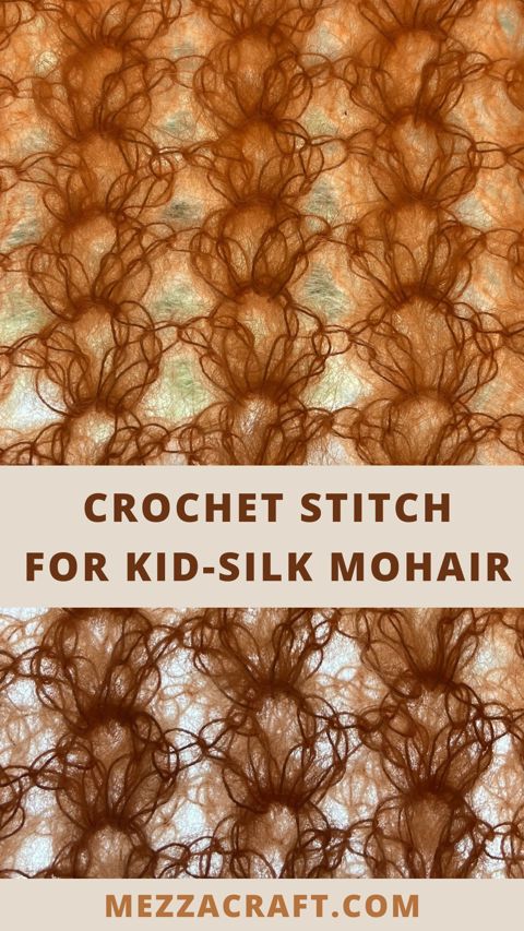 Open Shell Crochet Stitch for Kid Silk Mohair Yarn