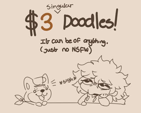 $3 doodle commissions