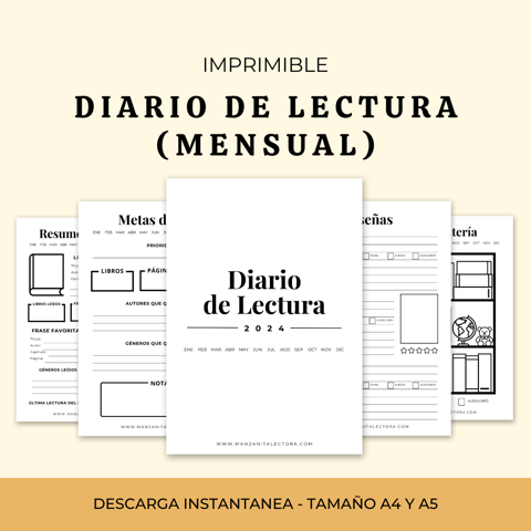 Diario de lectura - imprimible (PDF)
