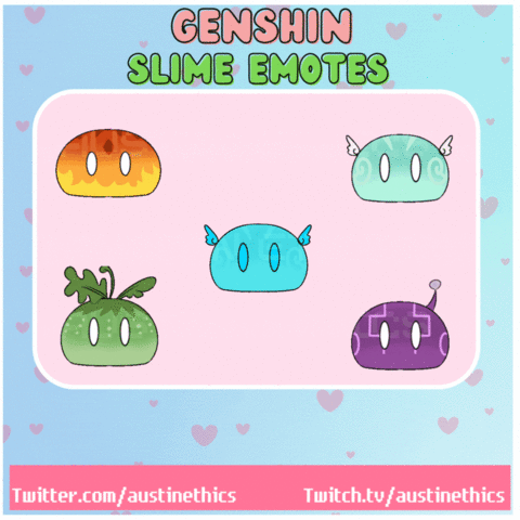 Free genshin SLime Emotes ^^